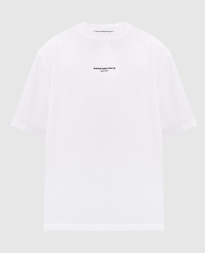 Alexander Wang Біла футболка з вишивкою логотипа UCC3261905