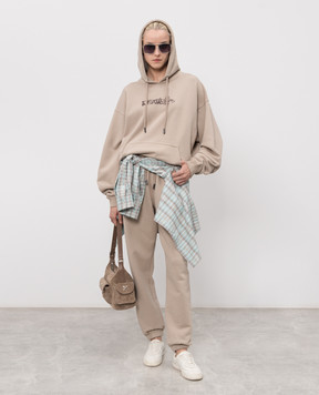 Off-White Бежеве худі з принтом Heraldic Arrow 44MBB085S26F00I