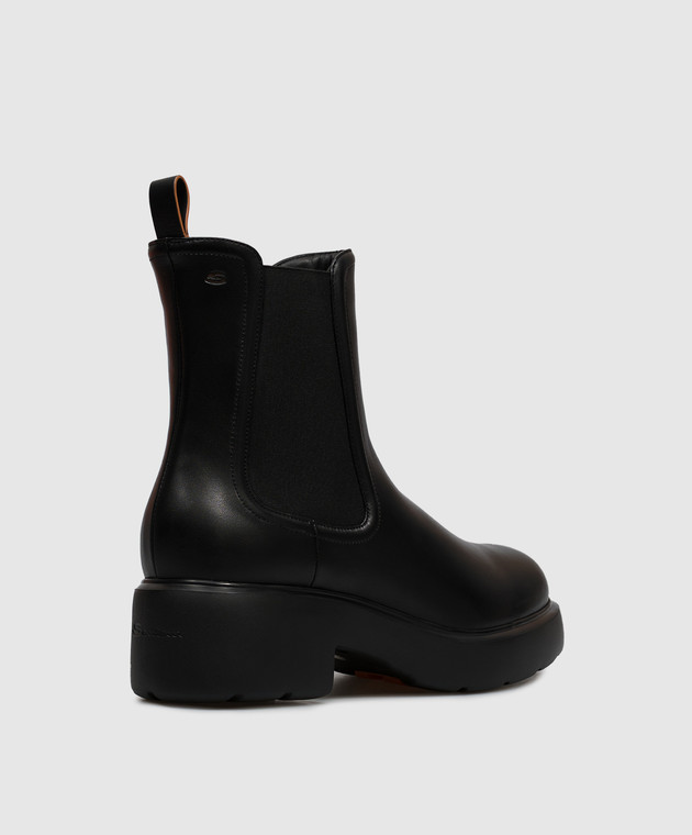 Santoni Чорні шкіряні челсі WTEW72486NERHVRF зображення 3
