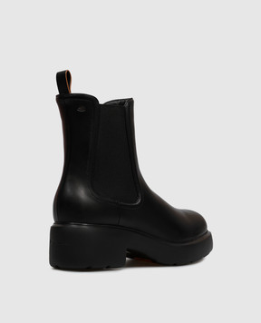 Santoni Чорні шкіряні челсі WTEW72486NERHVRF
