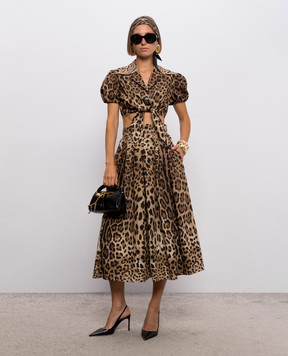 Dolce&Gabbana Топ в леопардовий принт F5T66THS5E3