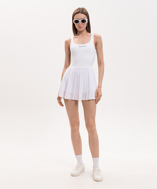 Sporty & Rich Біла сукня-плісе DR00975326WH01 зображення 2