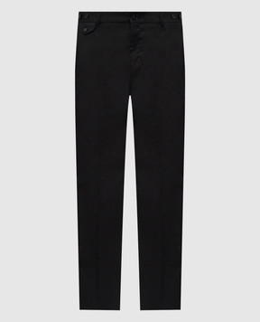 Dolce&Gabbana Черные брюки с логотипом GP19VTFUFJR