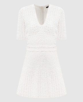 Balmain Твидовое платье цвета айвори GF0R7485KJ89