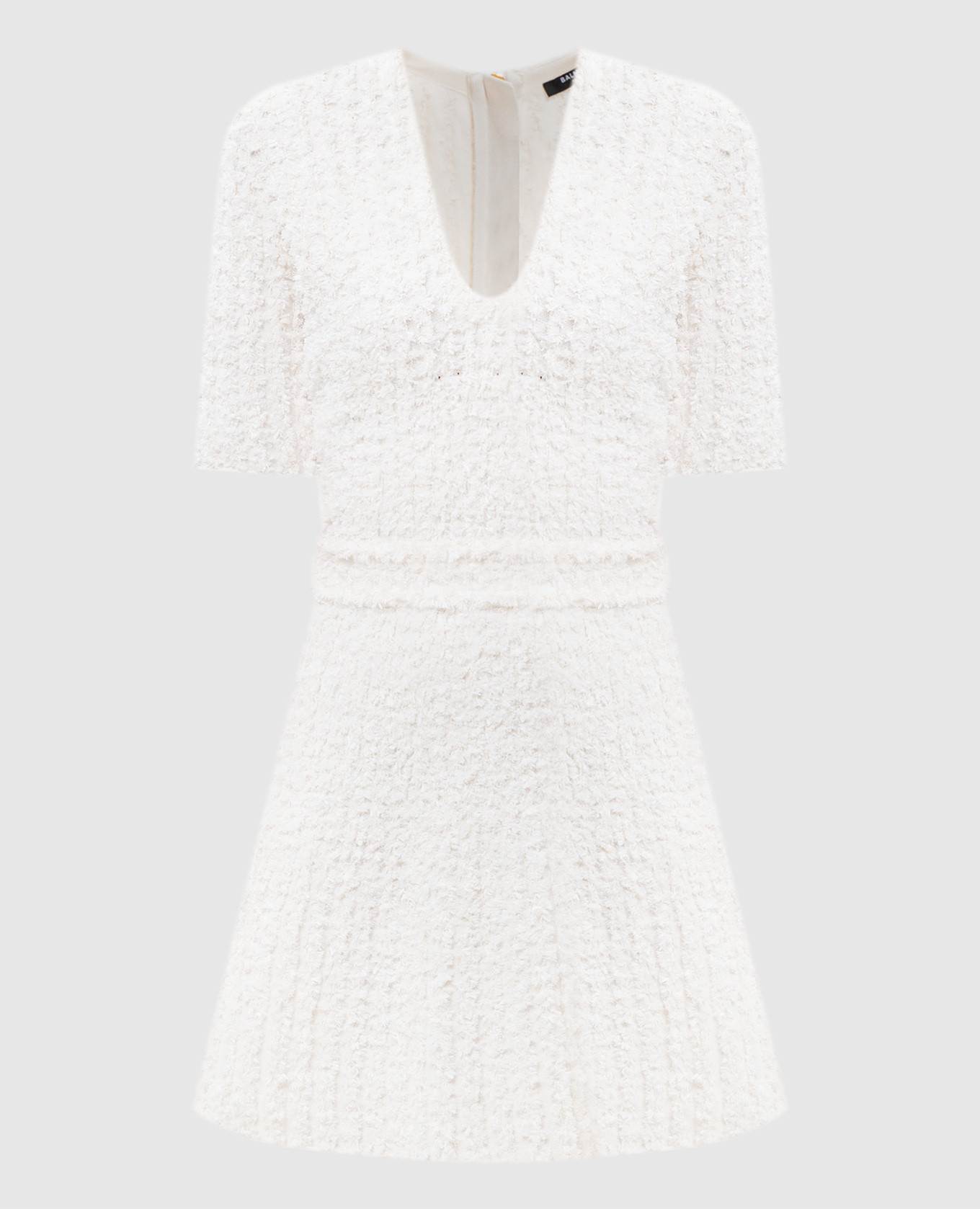 Твидовое платье цвета айвори
