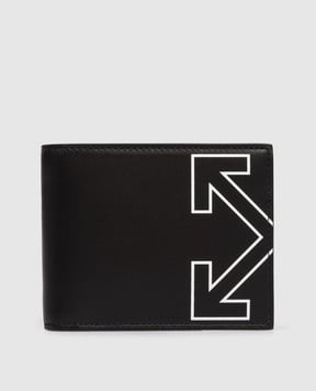 Off-White Черный кожаный портмоне Heritage OMNC094C99LEA001