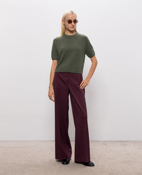 Allude Зелений светр з короткими рукавами з кашеміру 26511152