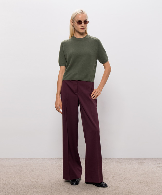 Allude Зеленый свитер с короткими рукавами из кашемира 26511152 изображение 2