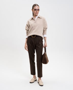 Max Mara Weekend Бежевий светр AGRE з вовни AGRE