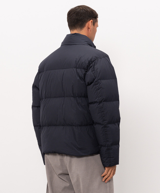 Stone Island Синій пуховик з патчем логотипа L2S154100109S0A23 зображення 4