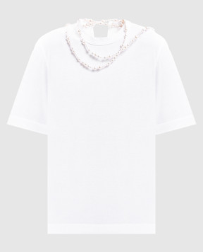 Carven Белая футболка с ожерельем 6262K21217