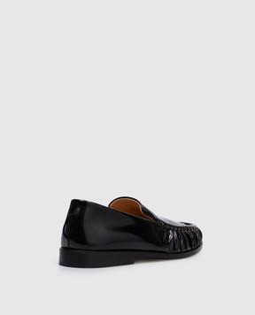 Marsell Черные кожаные глянцевые лоферы Mocassino MW8207P041