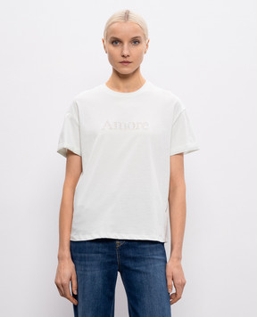 Twinset Зелена футболка з вишивкою 261TP2343