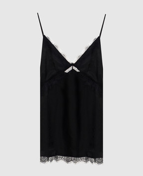 Juun.j Чорний топ з мереживом JW6264W005