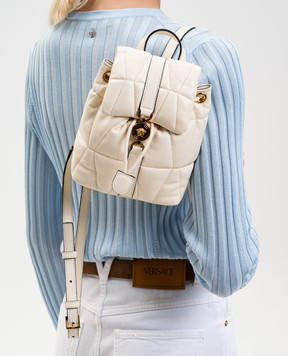 Versace Кожаный рюкзак цвета айвори Kleio 10222081A12975