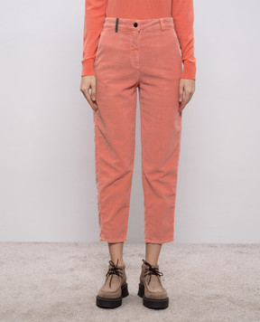 Peserico Розовые вельветовые брюки P04524T303277