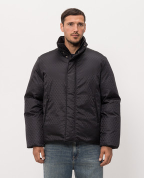 Alexander McQueen Черный пуховик в узоре 843522QRACA