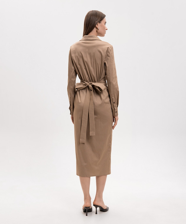 Max Mara Коричнева сукня на запах MXMBETA MXMBETA зображення 3