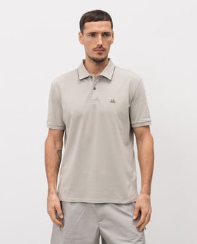 C.P. Company Сіре поло з логотипом MPL722A005263W