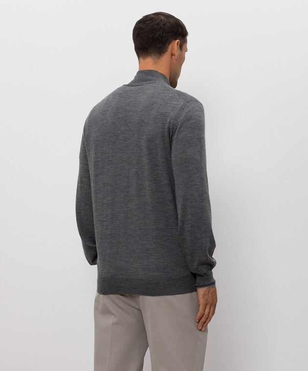 Brunello Cucinelli Кардиган серого цвета из шерсти и кашемира M2400106 изображение 4