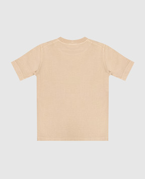 Stone Island Дитяча бежева футболка з вишивкою логоттипа L1S162100006S005014