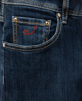 Jacob Cohen Синие джинсы Nick с эффектом потертости UQM0635S3589sh