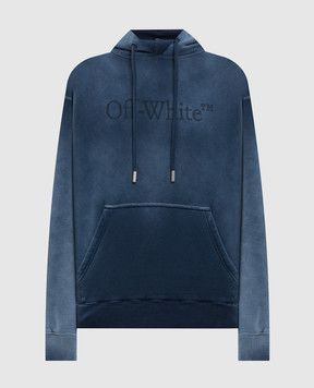 Off-White Синие худи с логотипом 2BB06DF25FLE002