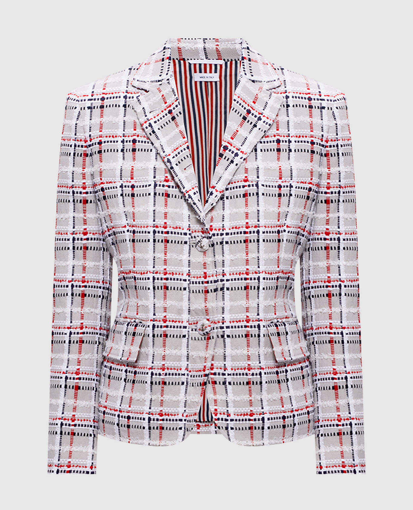 

Серый твидовый жакет с шерстью, Жакеты