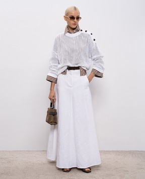 Brunello Cucinelli Білий джемпер з паєтками MDV762120