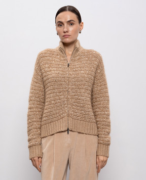 Peserico Бежевый кардиган с шерстью альпаки S99406F039283G