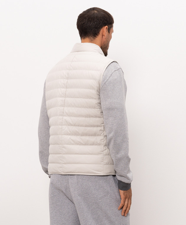 Brunello Cucinelli Пуховой жилет серого цвета MV4081711 изображение 4