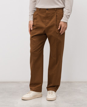 Valentino Коричневі штани з емблемою 8V3RBO20ALS