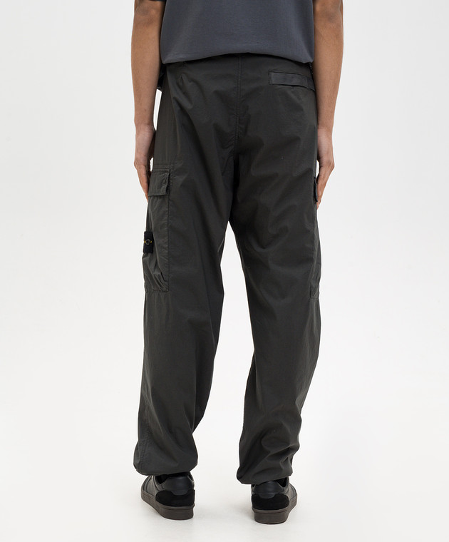 Stone Island Сірі штани карго з патчем логотипа L1S153100043S0003 зображення 4