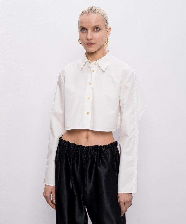 Khaite Белая укороченная рубашка Fritz 2464195 изображение 3