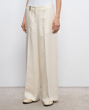 Peserico Штани кольору айворі з льону P0405602606