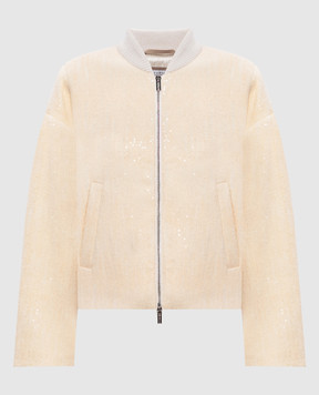 Peserico Желтый бомбер из шерсти, шелка и кашемира S21428D5009A