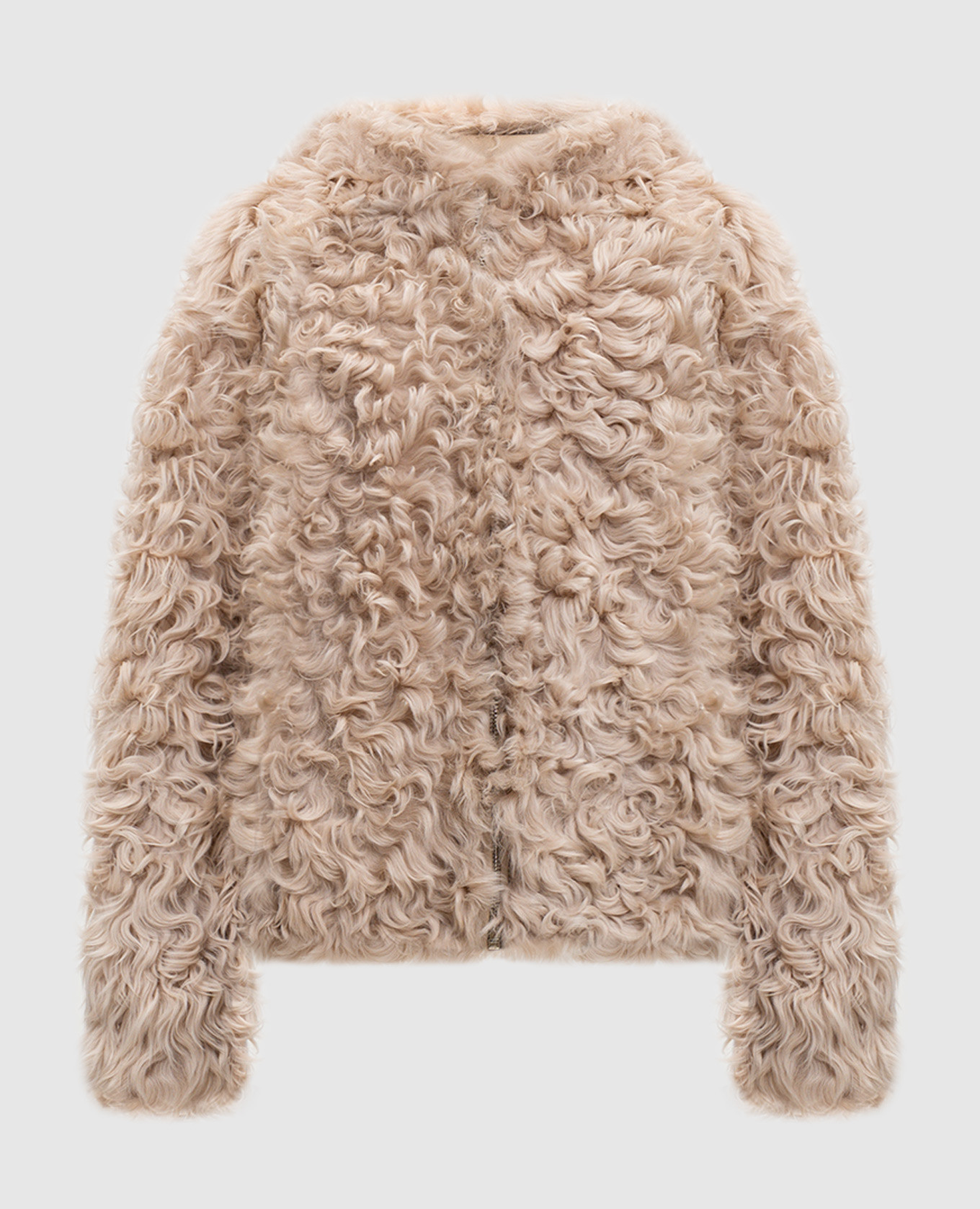 

Бежевая дубленка с капюшоном, Бежевый, Дубленки