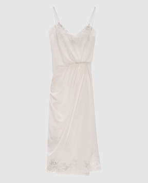 Ermanno Scervino Сукня кольору айворі із шовку з кристалами D482Q713APCTVKX