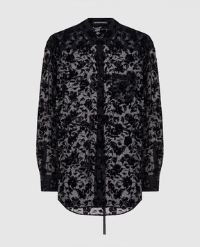 Ann Demeulemeester Черная блуза Elisabeth с шелком B0010219FA749