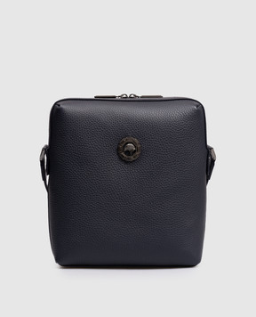 Stefano Ricci Синяя кожаная сумка с фактурной эмблемой ND156GTUVD