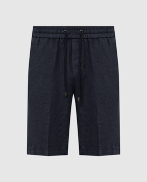 Peserico Сині шорти з льону R54235T00D02494