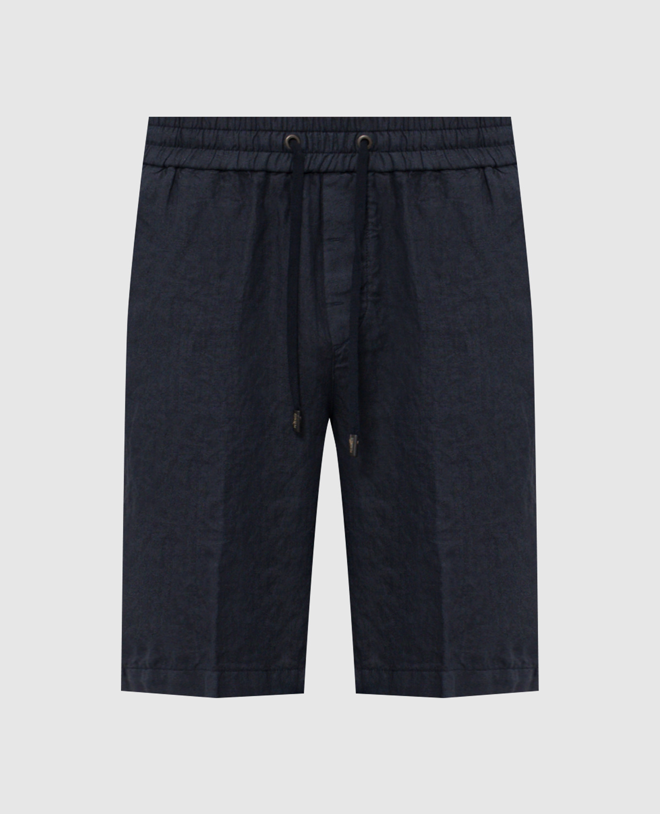 Синие шорты из льна