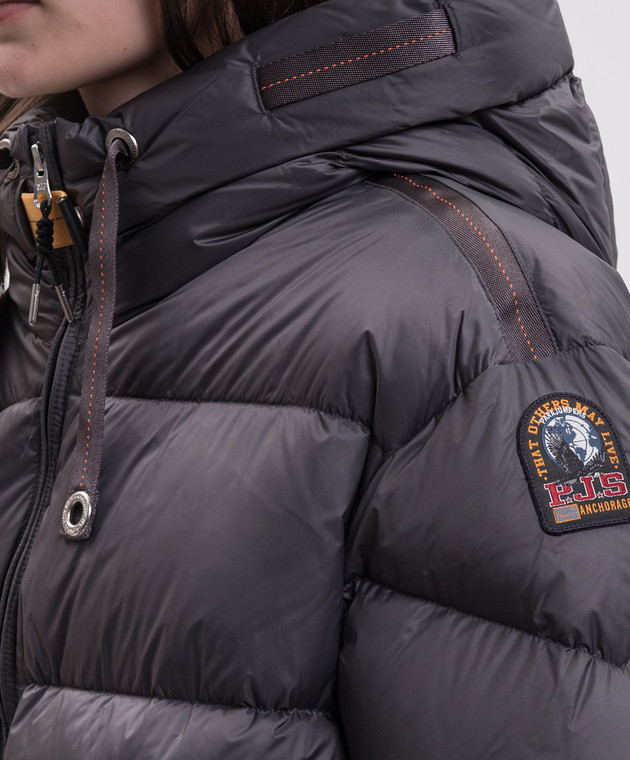 Parajumpers Сірий пуховик Tilly з нашивкою логотипа 26WPWPUHY32 зображення 5
