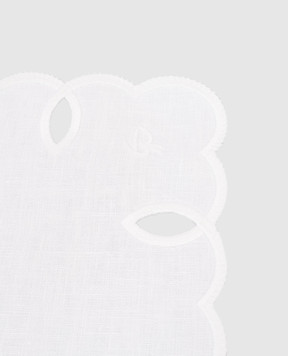 Truffle Bee Белый столовый коврик Etretat из льна LP02C1S2