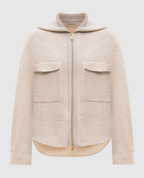 Moncler Бежева куртка з вовною K20932F00022597TE