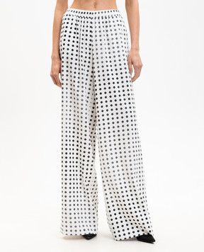 Ermanno Scervino Белые брюки в горох D482P756YGU