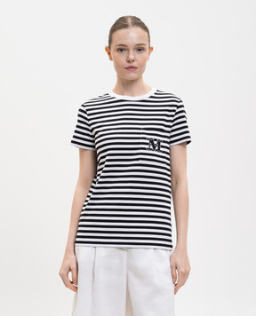 Max Mara Біла футболка OBOLI в смужку MXMOBOLI