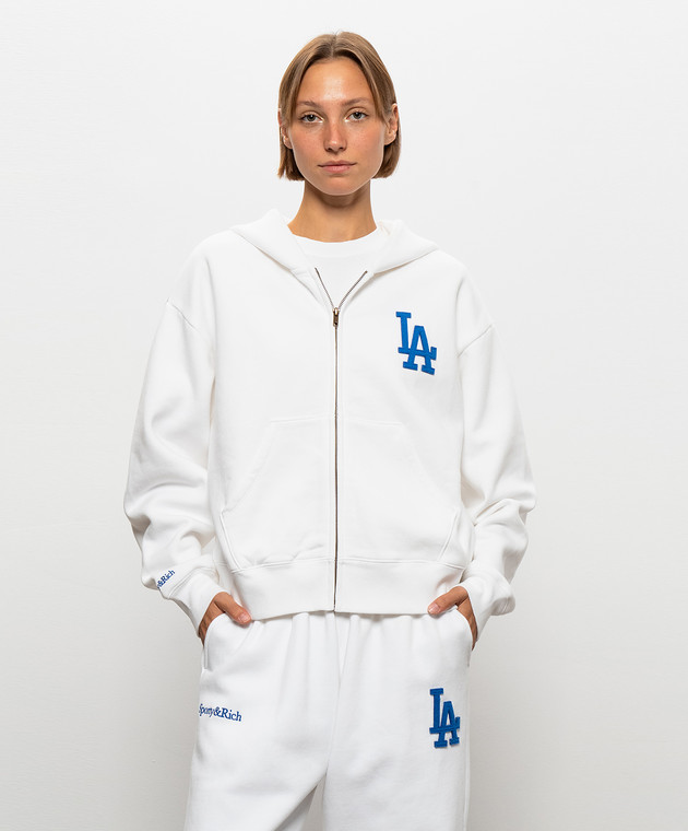 Sporty & Rich Белая спортивная куртка LA Serif ST094714669WH01 изображение 3