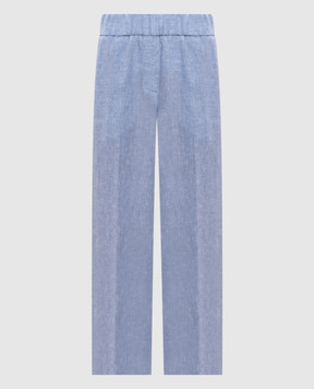 Peserico Голубые брюки из льна P0412402600
