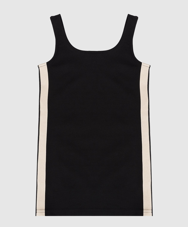Palm Angels Дитяча чорна сукня з брендовими лампасами PGCM009S26FLE001 зображення 2